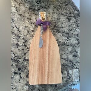 Wooden Cheese Board with Spreader